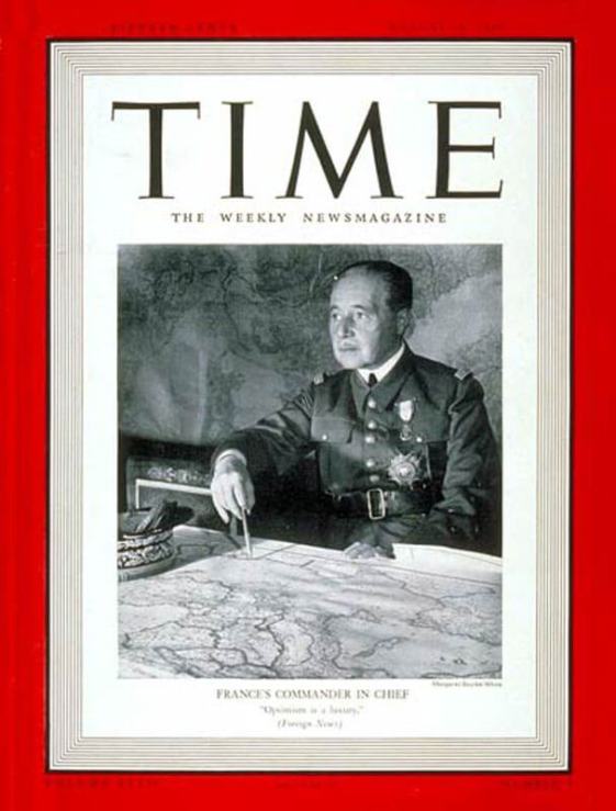 Couverture du magazine Time Maurice Gamelin 1939 Margaret Bourke-White